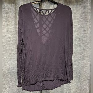 Gaiam Criss Cross Back Long Sleeve Size S